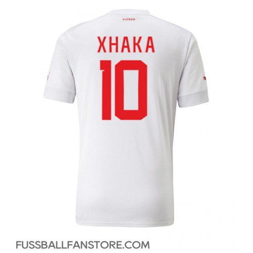 Schweiz Granit Xhaka #10 Replik Auswärtstrikot WM 2022 Kurzarm